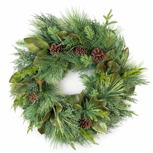 30" Home for Christmas with Magnolia Real Touch Wreath