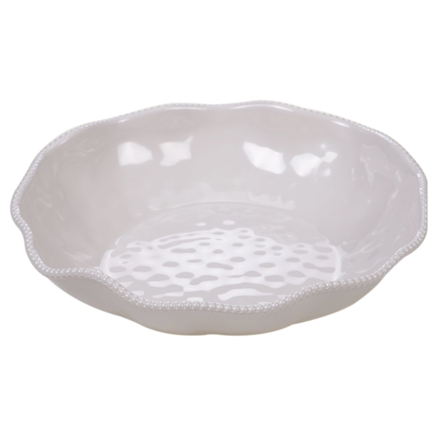 Perlette Cream Large Serving Bowl 13.75 in x 2.75 in
