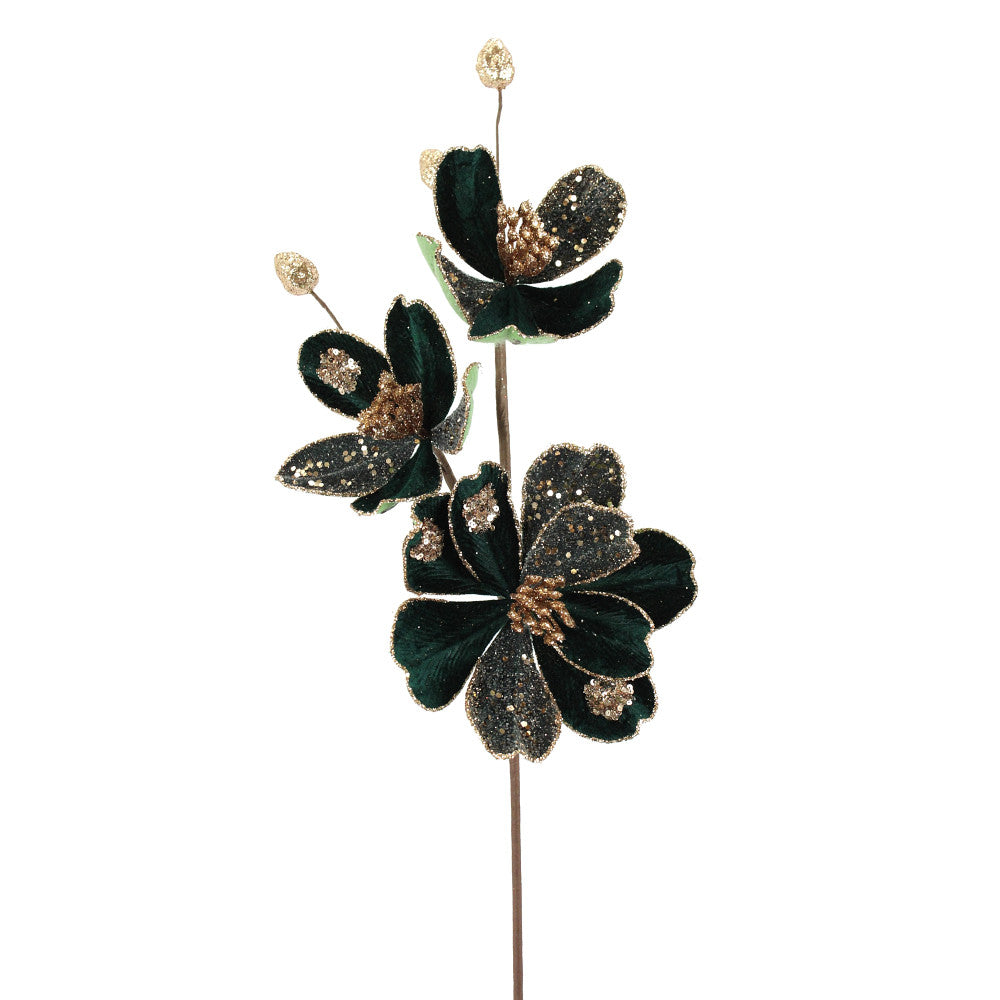 23.5IN Saucer Magnolia Spray, Green