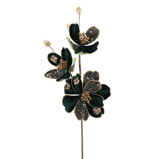 23.5IN Saucer Magnolia Spray, Green