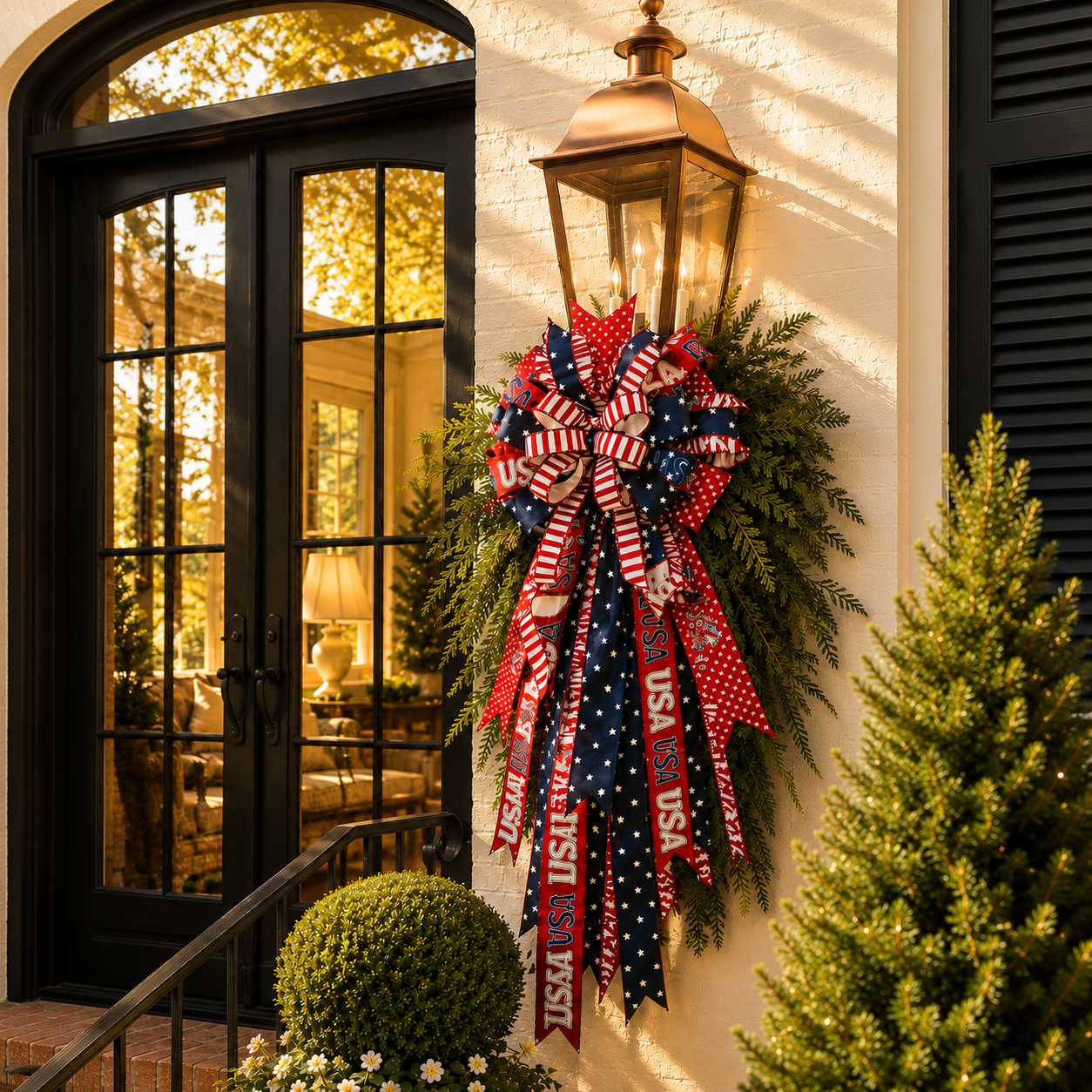 18" X 40" HAPPY BIRTHDAY USA BOW