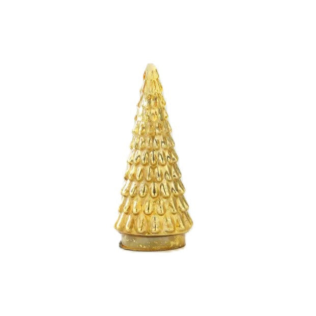 D3.5''H8.3'' - GLASS CHRISTMAS TREE -GOLD