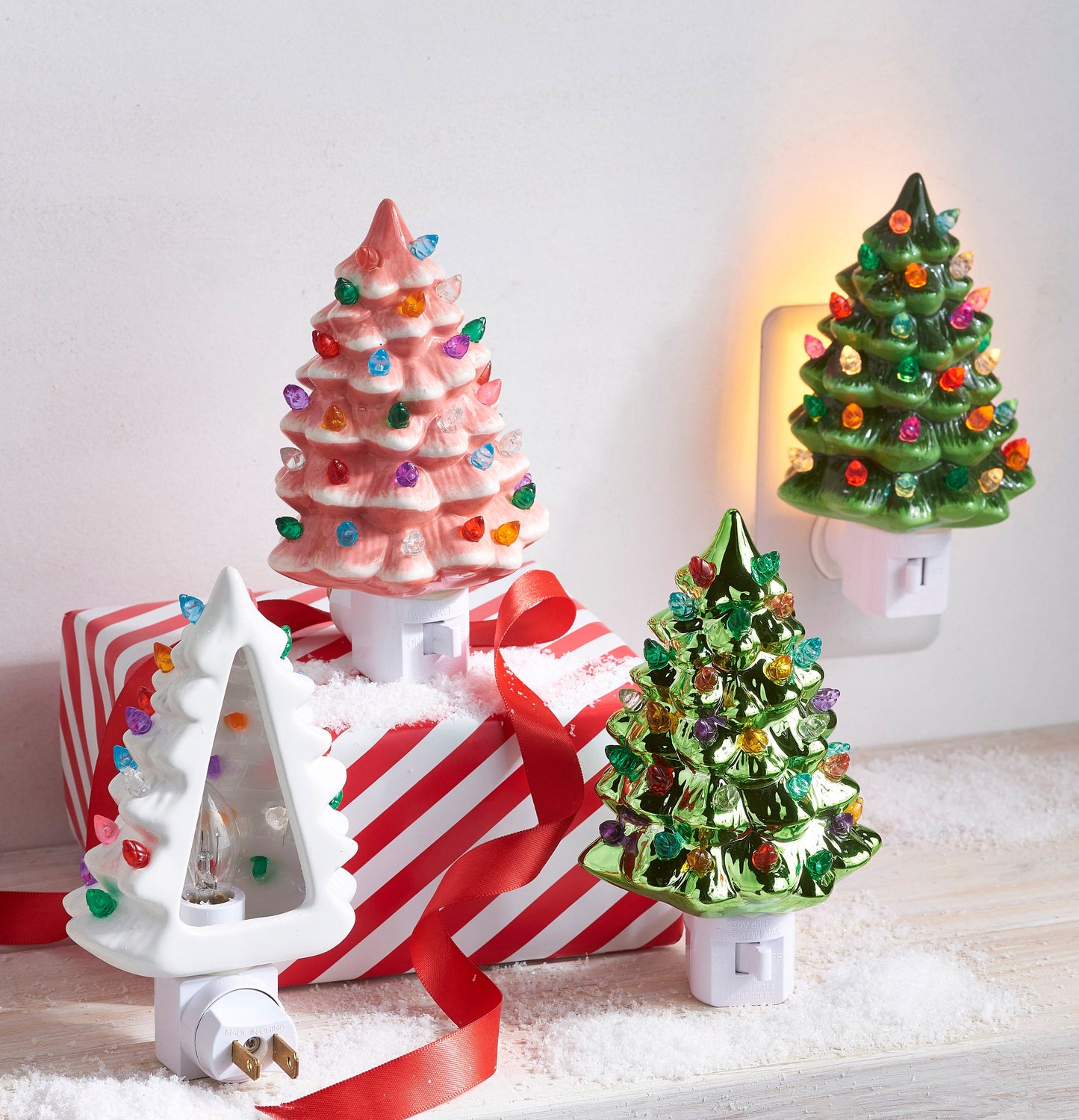 6" VINTAGE GREEN CHRISTMAS TREE LIGHT