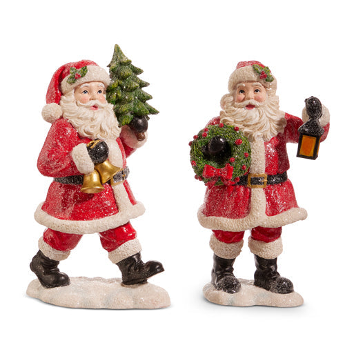 8" Classic Santa with Wreath