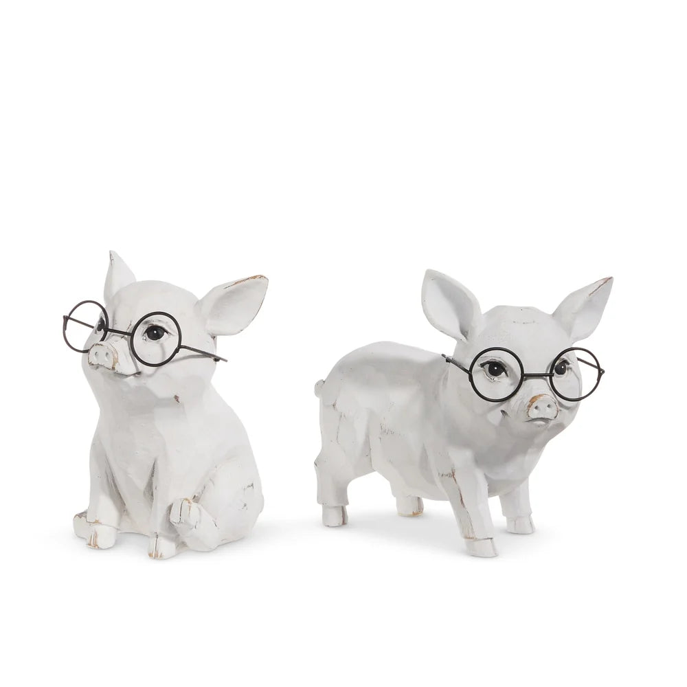 4" Pig with Glasses (LEFT ONLY)