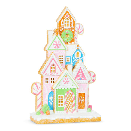 16" Pastel Gingerbread Village