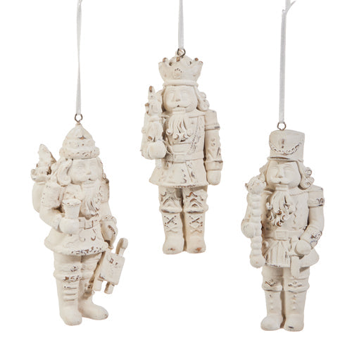 5.5" Whitewash Nutcracker Ornament (LEFT ONLY)