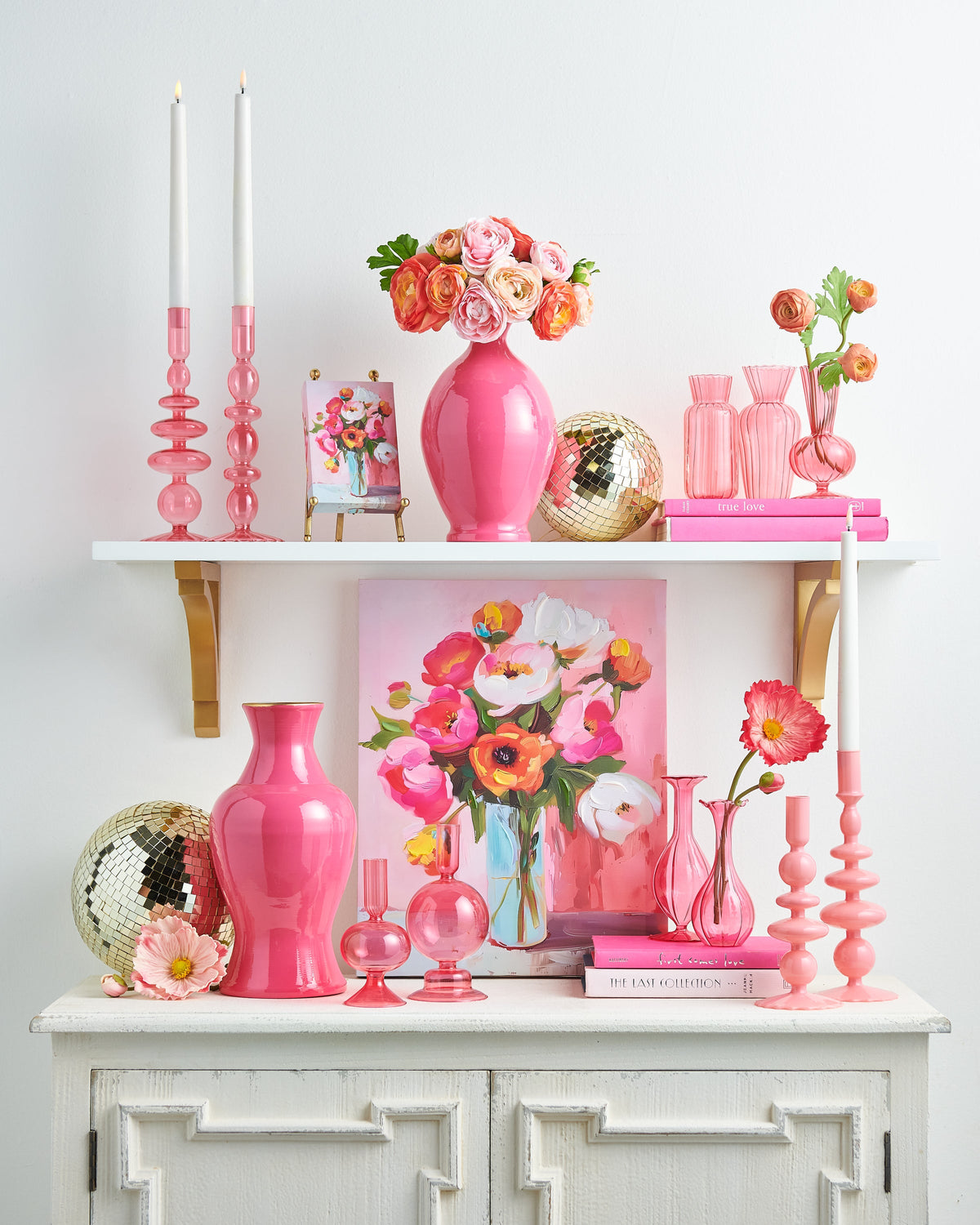 9" PINK CANDLE STICKS (SMALL ONLY)