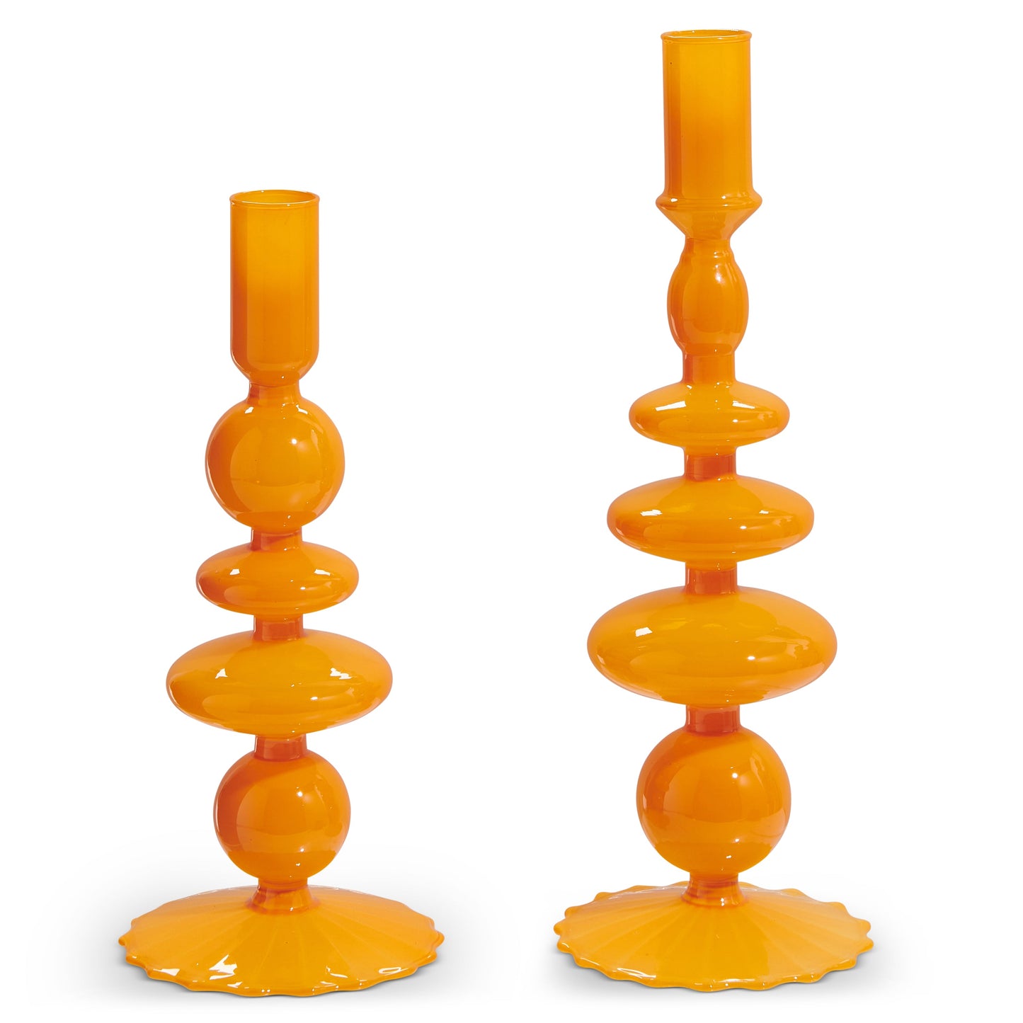 9" ORANGE CANDLE STICKS (SMALL ONLY)