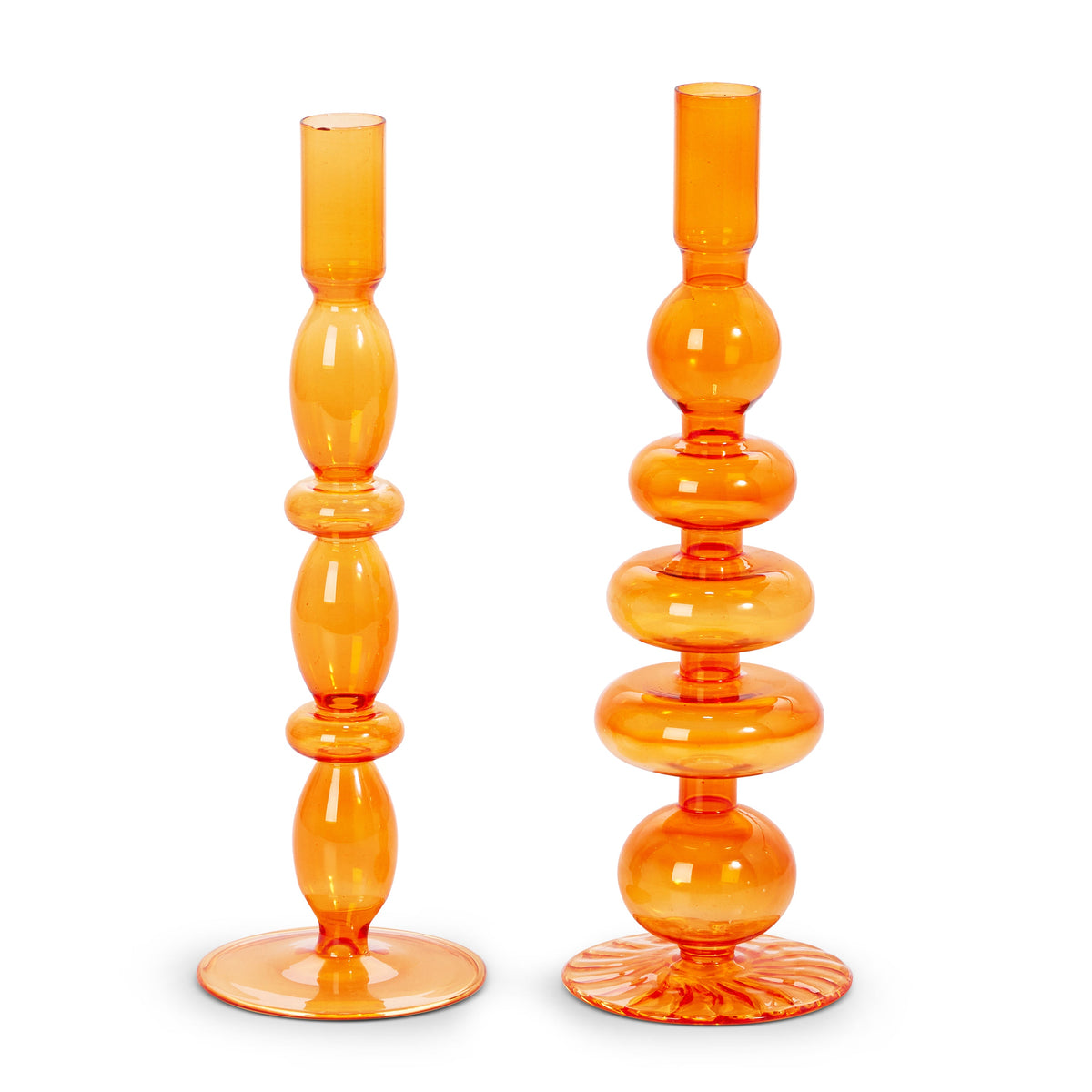 10.25" ORANGE CANDLE STICKS (LEFT ONLY)