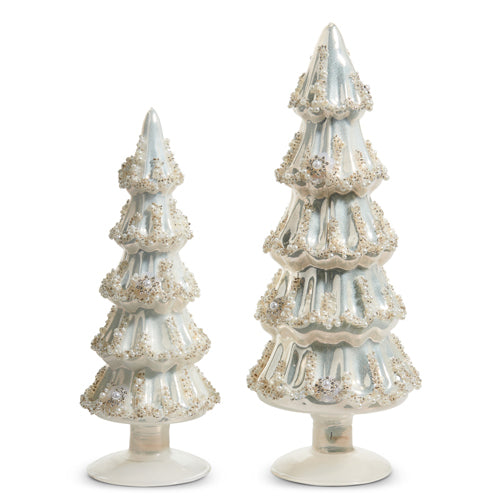 12" Embellished Pearlized Trees (LARGE ONLY)