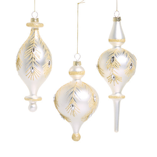 8.25" White Gold Ornament (RIGHT ONLY)