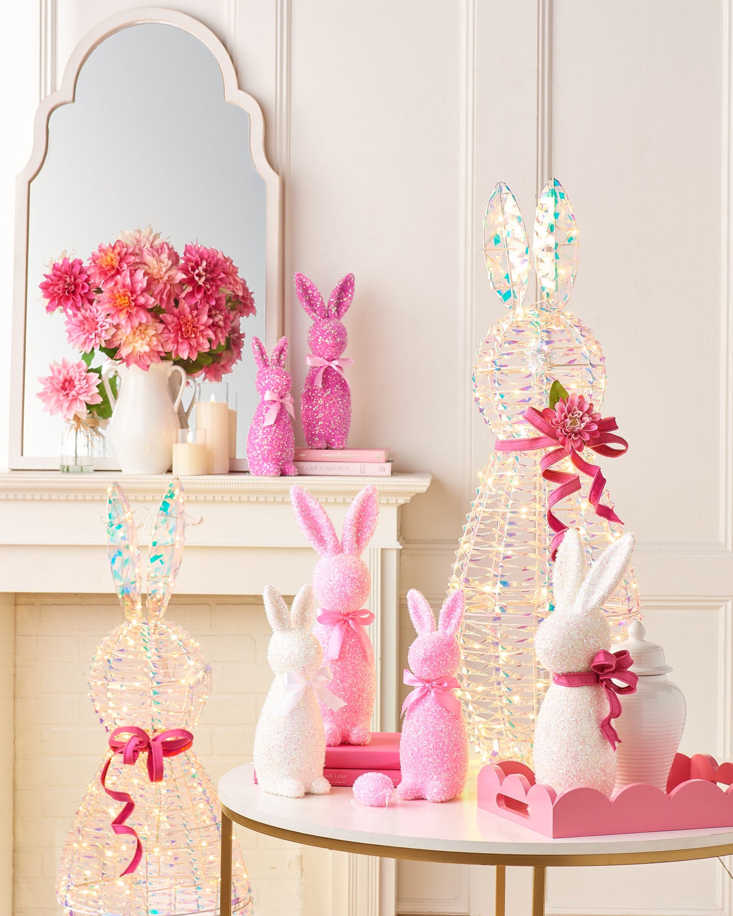 16" IRIDESCENT PURPLE FLOCKED BUNNY