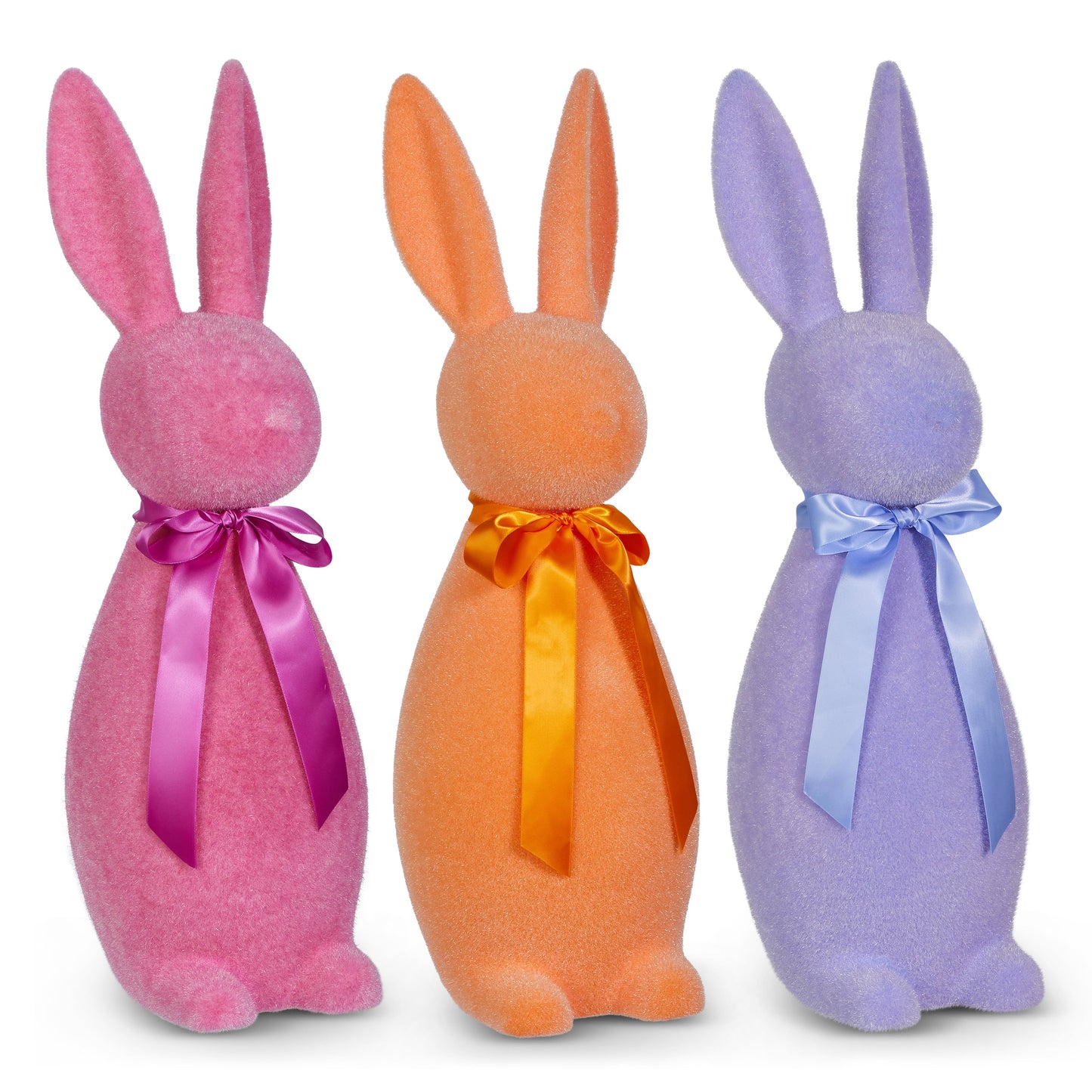 27" PINK FLOCKED BUNNY