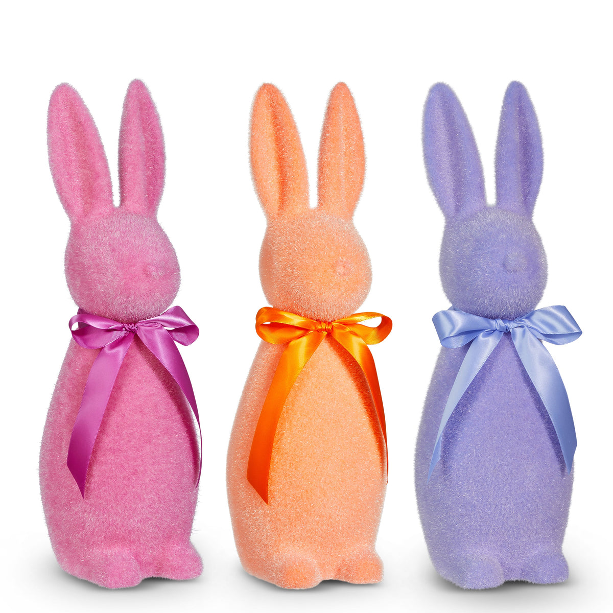 16" PINK FLOCKED BUNNY
