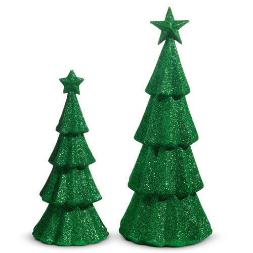 11.5" Green Glitter Tree (SMALL ONLY)