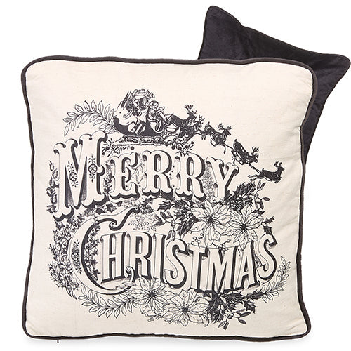 18" Vintage Merry Christmas Pillow
