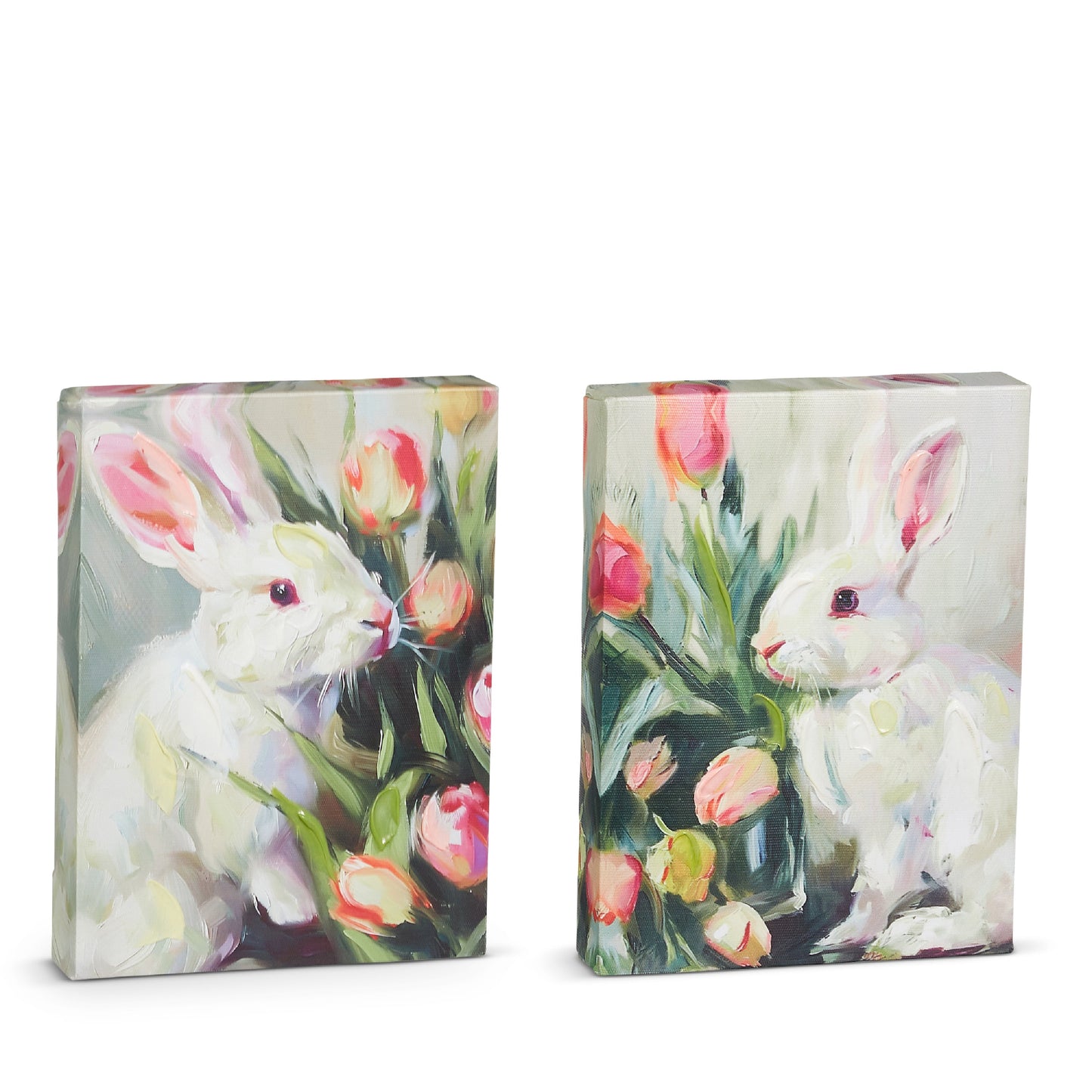 8" TULIP RABBIT WALL ART-GAZING LEFT