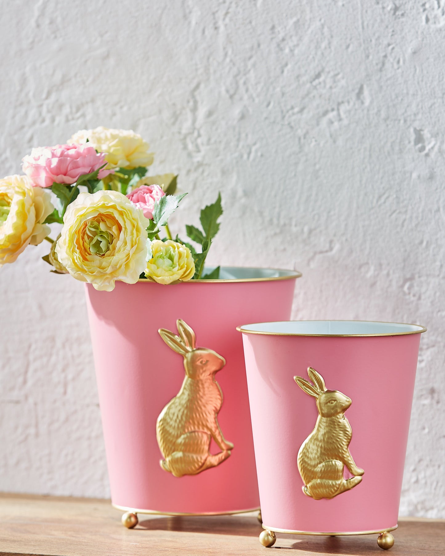 7.5" PINK BUNNY CACHE POT-SMALL