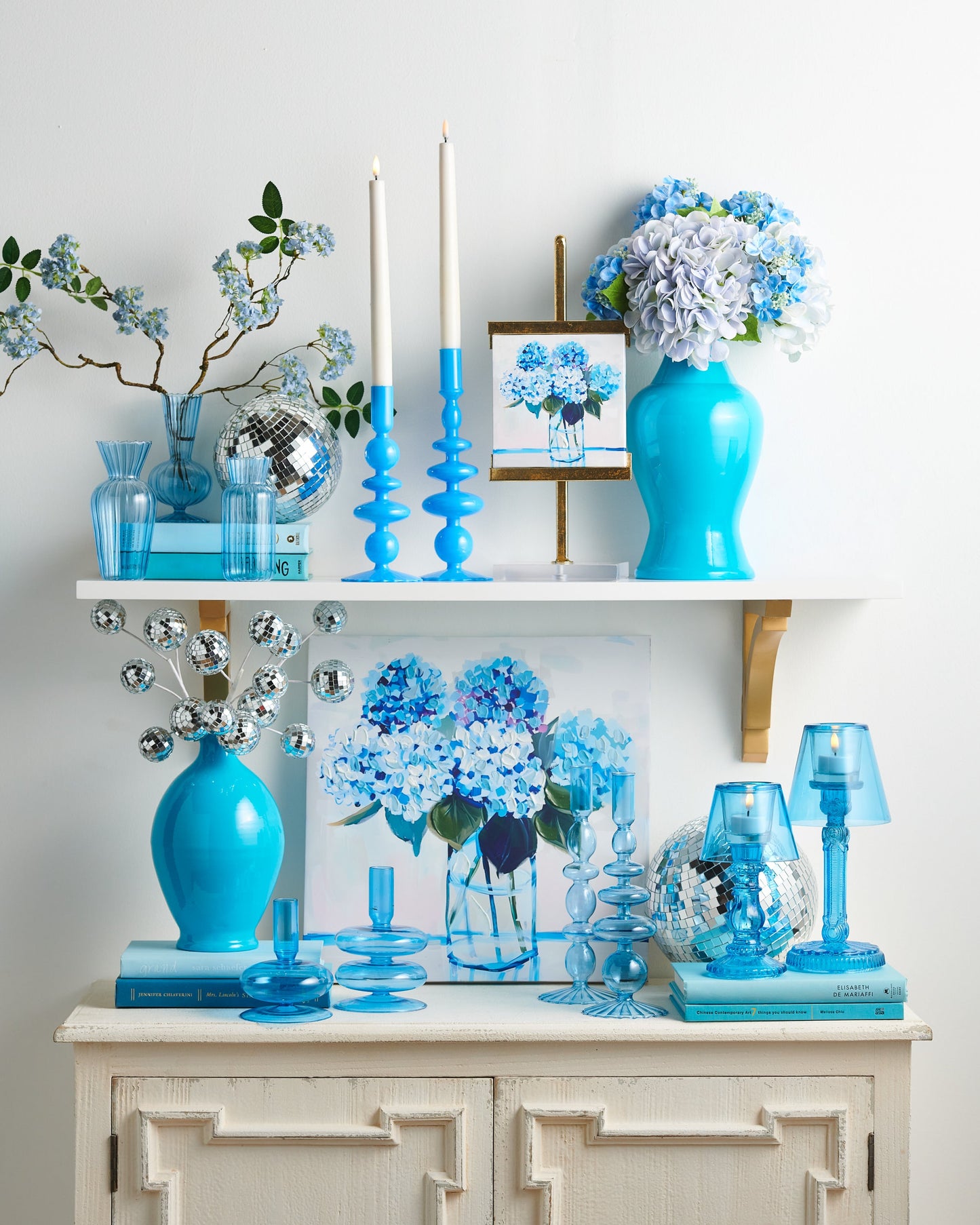 10.25" BLUE CANDLE STICKS (RIGHT ONLY)