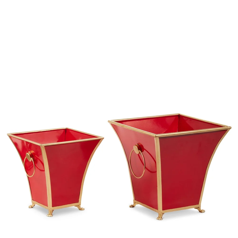 12.25" Red and Gold Cache Pots (LARGE ONLY)