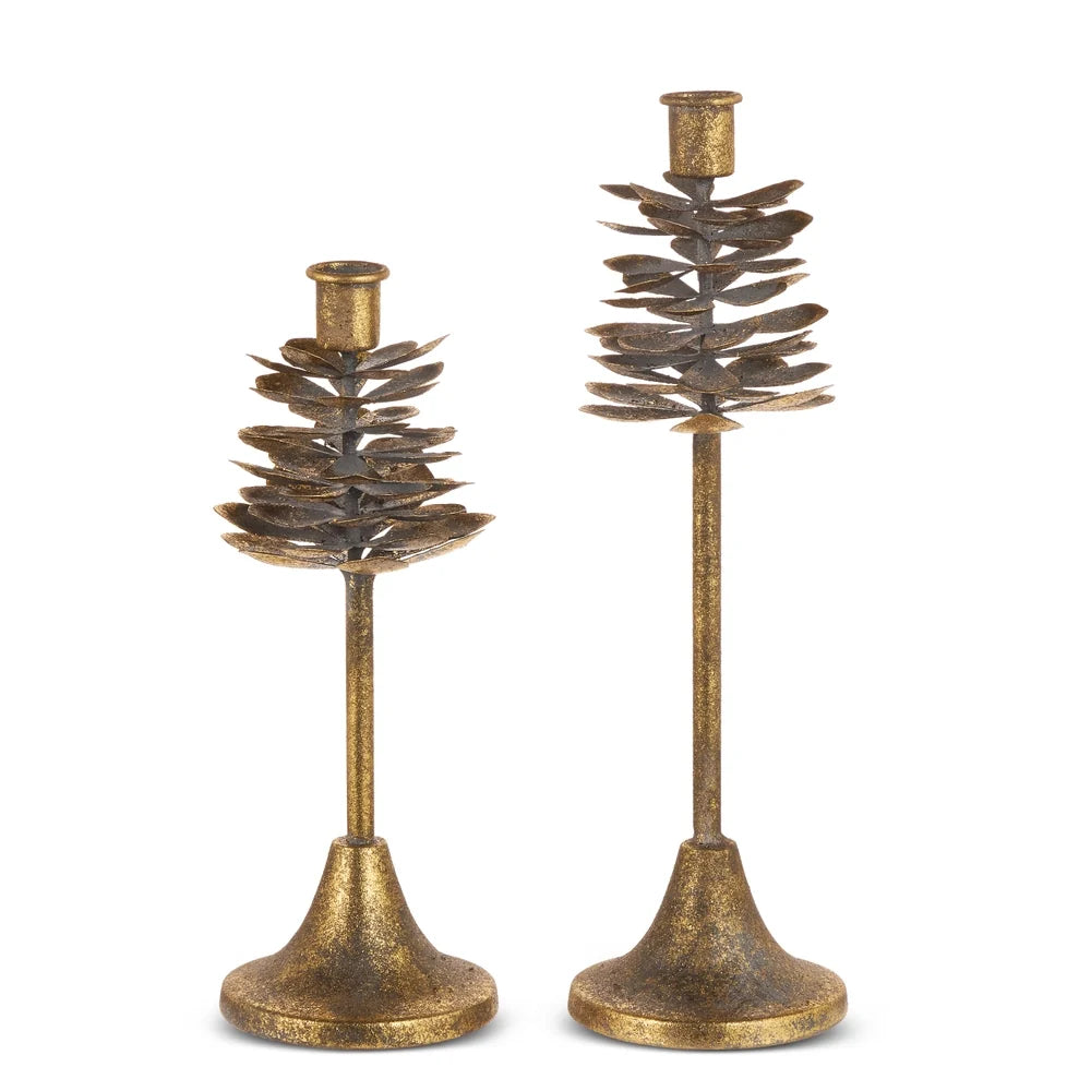 13.25" Antique Pinecone Candle Holder (RIGHT ONLY)