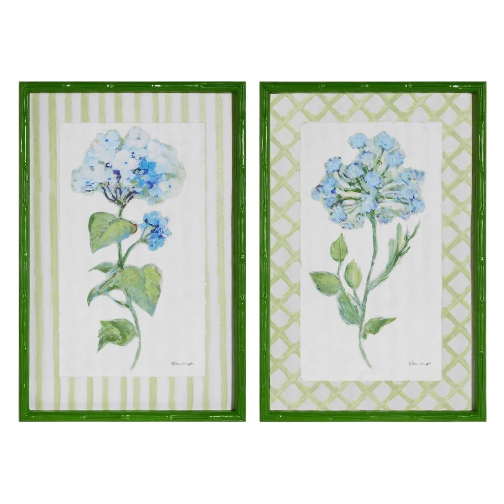 23.5" Azure Bloom Framed Print (LEFT ONLY)