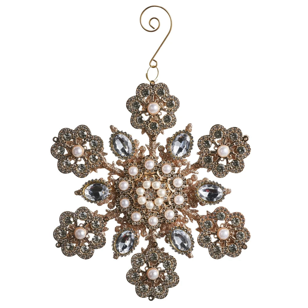 9" Pearl and Jewel Snowflake Ornament SHIPS 9/1/2026