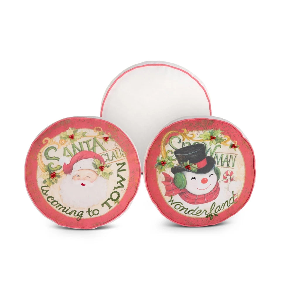 15" Coming to Town Round Pillow (SANTA ONLY) SHIPS 9/1/2026