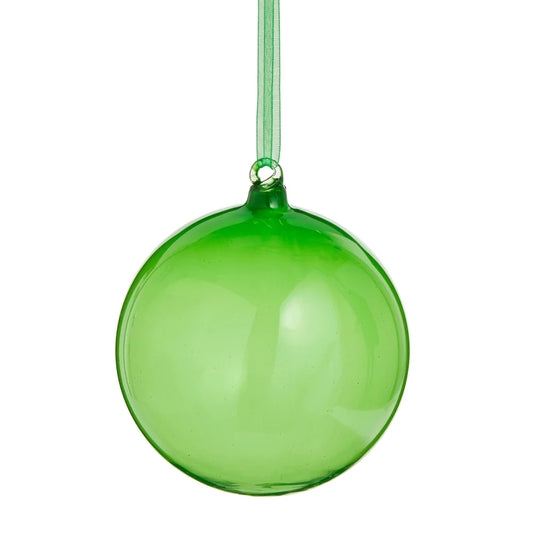 4" Sheer Green Ball Ornament SHIPS 9/1/2026
