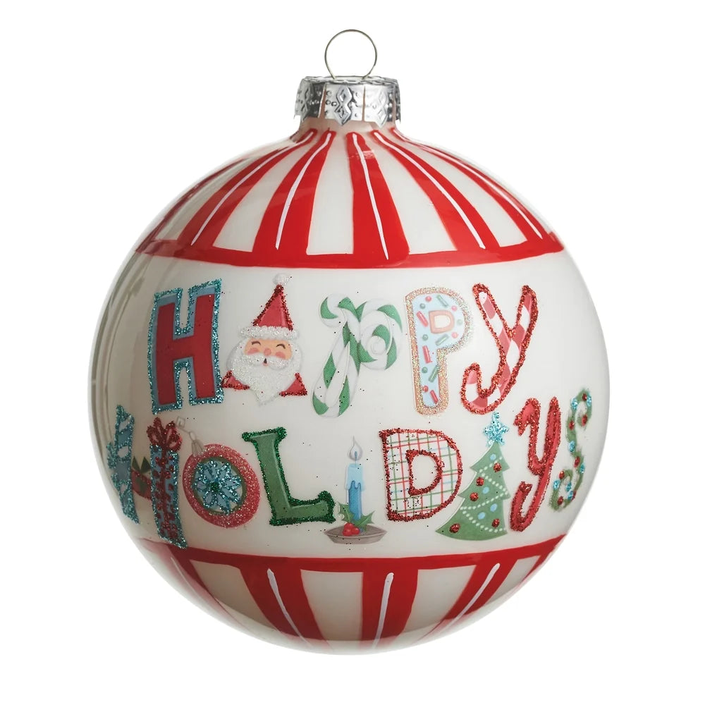 5" Holiday Happening Ball Ornament