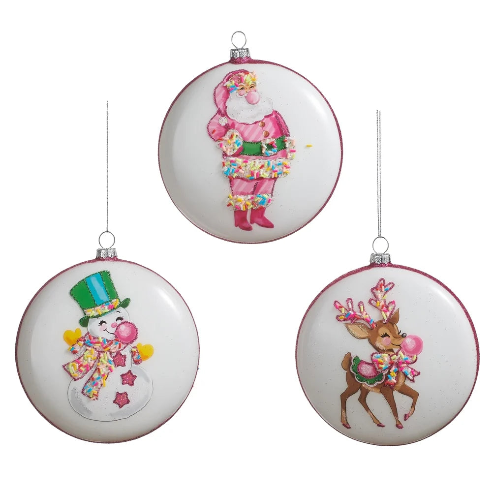 5" Bubblegum Blowin' Disc Ornament (SANTA ONLY)