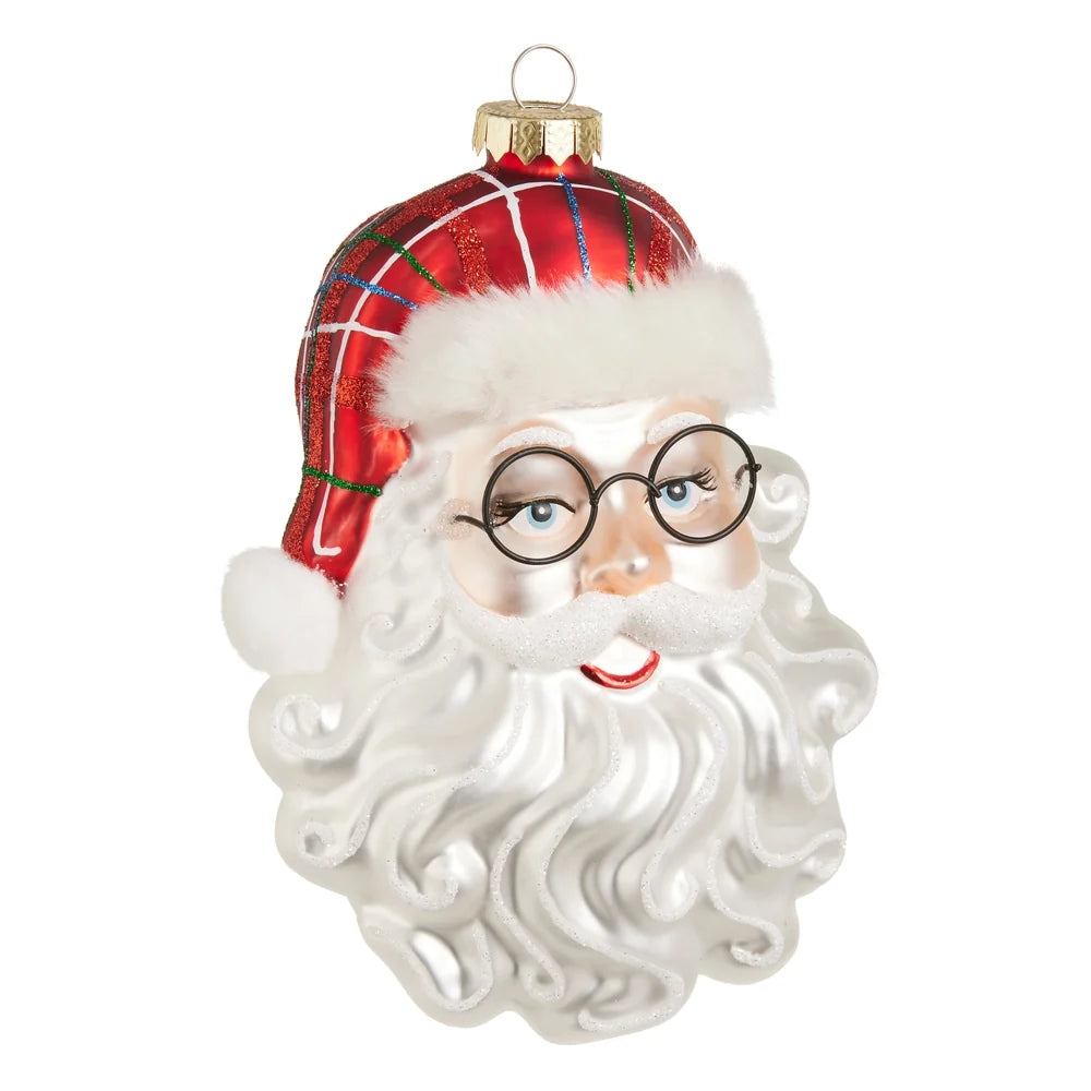 6.5" Santa Head Ornament SHIPS 9/1/2026