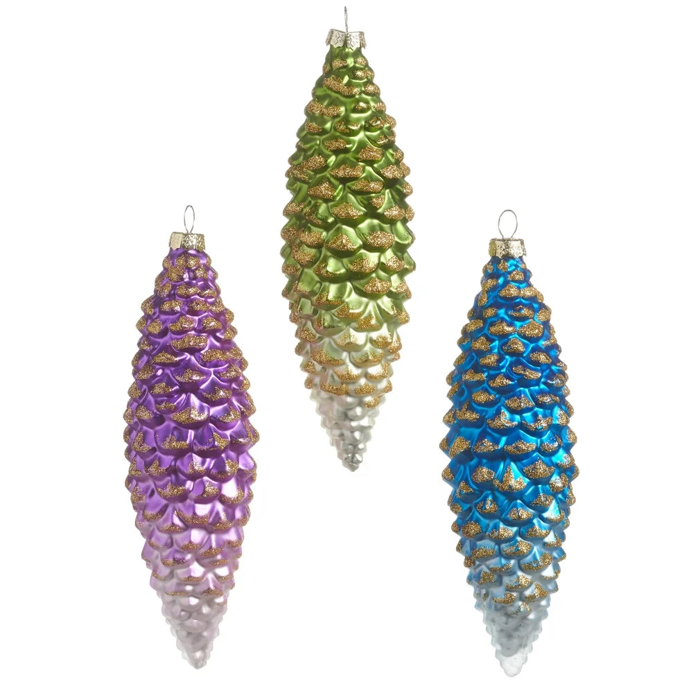 7.25" Ombre Pinecone Ornament (PURPLE ONLY)