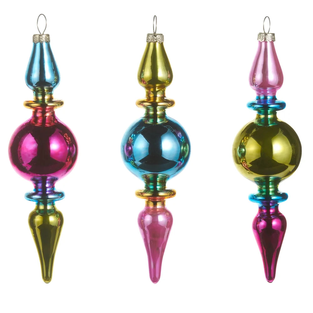 6" Multicolor Drop Ball Ornament (LEFT ONLY)