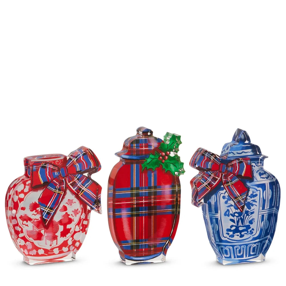 6" Dressed in Plaid Chinoiserie Acrylic Cut Out (RIGHT ONLY)SHIPS 9/1/2026
