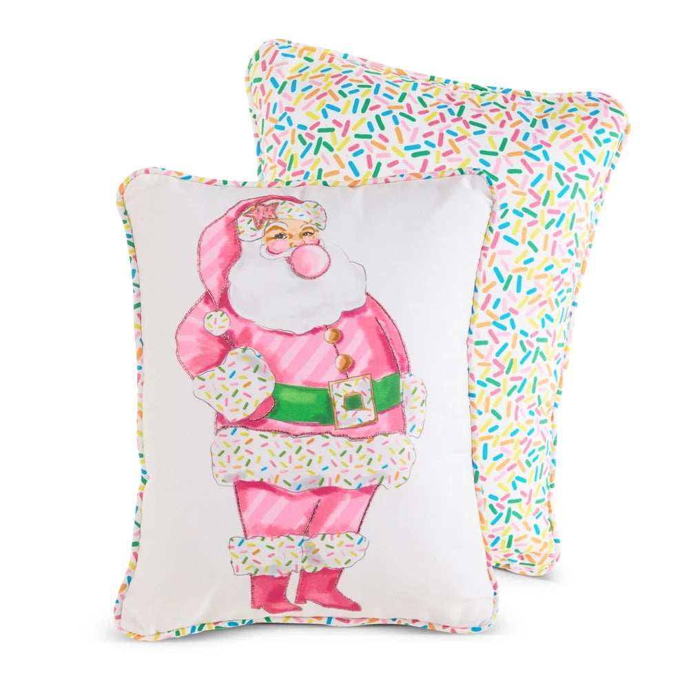 16" Bubblegum Blowin' Santa Pillow SHIPS 9/1/2026