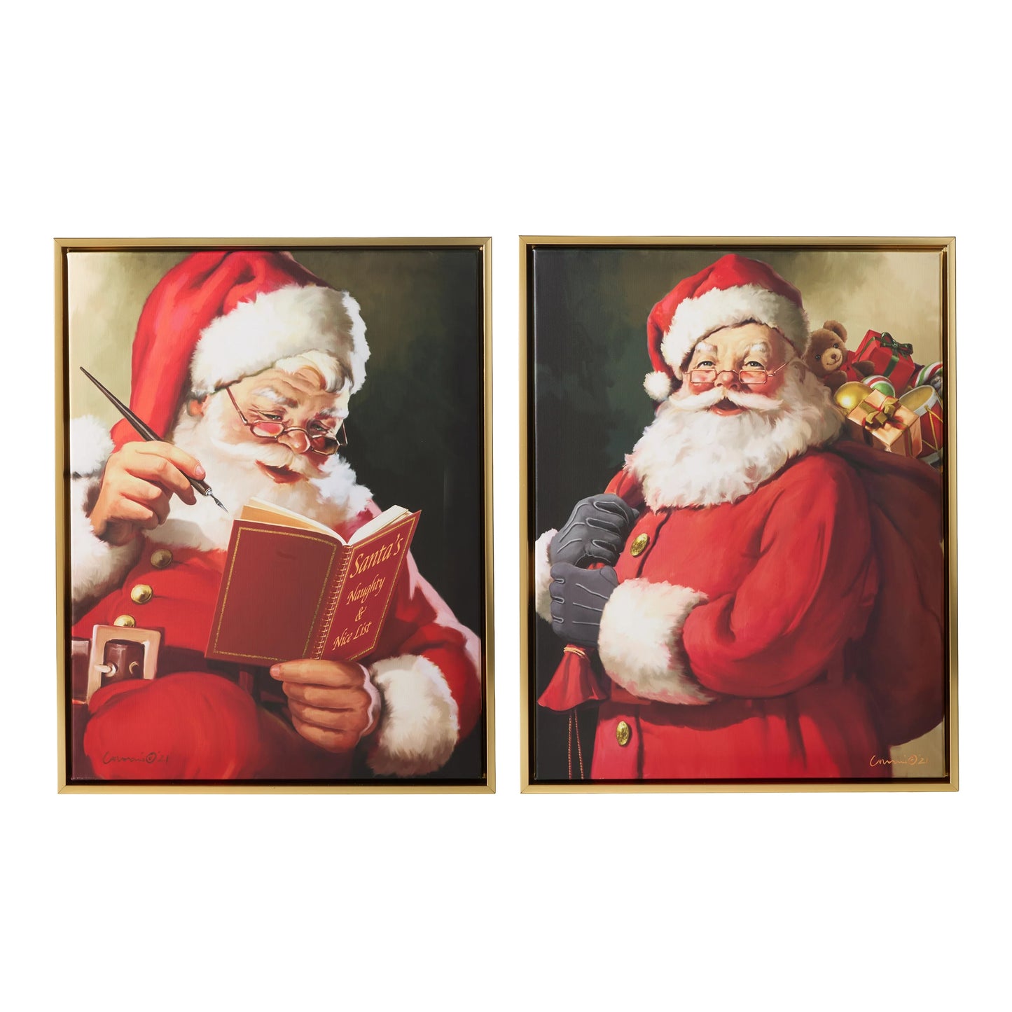 19.5" Jolly Delivery Wall Art (SANTA WITH SACK ONLY)