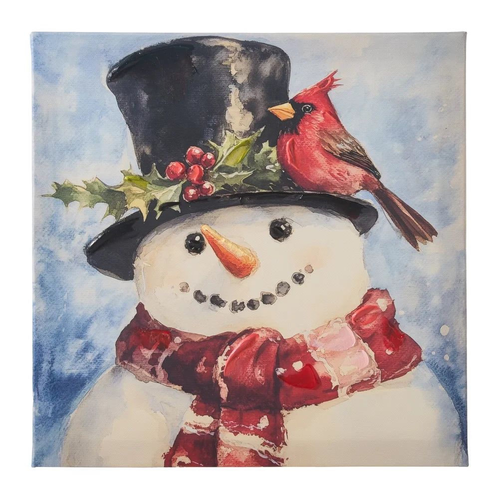 14" Friendly Snowman Wall Art