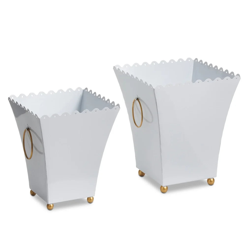 8.5" White Eyelet Trim Containers (SMALL ONLY)