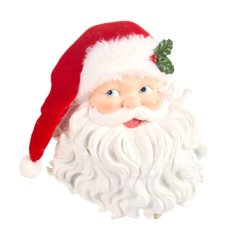 10" Jolly Santa Face Wall Art