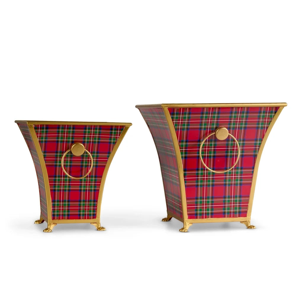 10.5" Plaid Cache Pots (SMALL ONLY)
