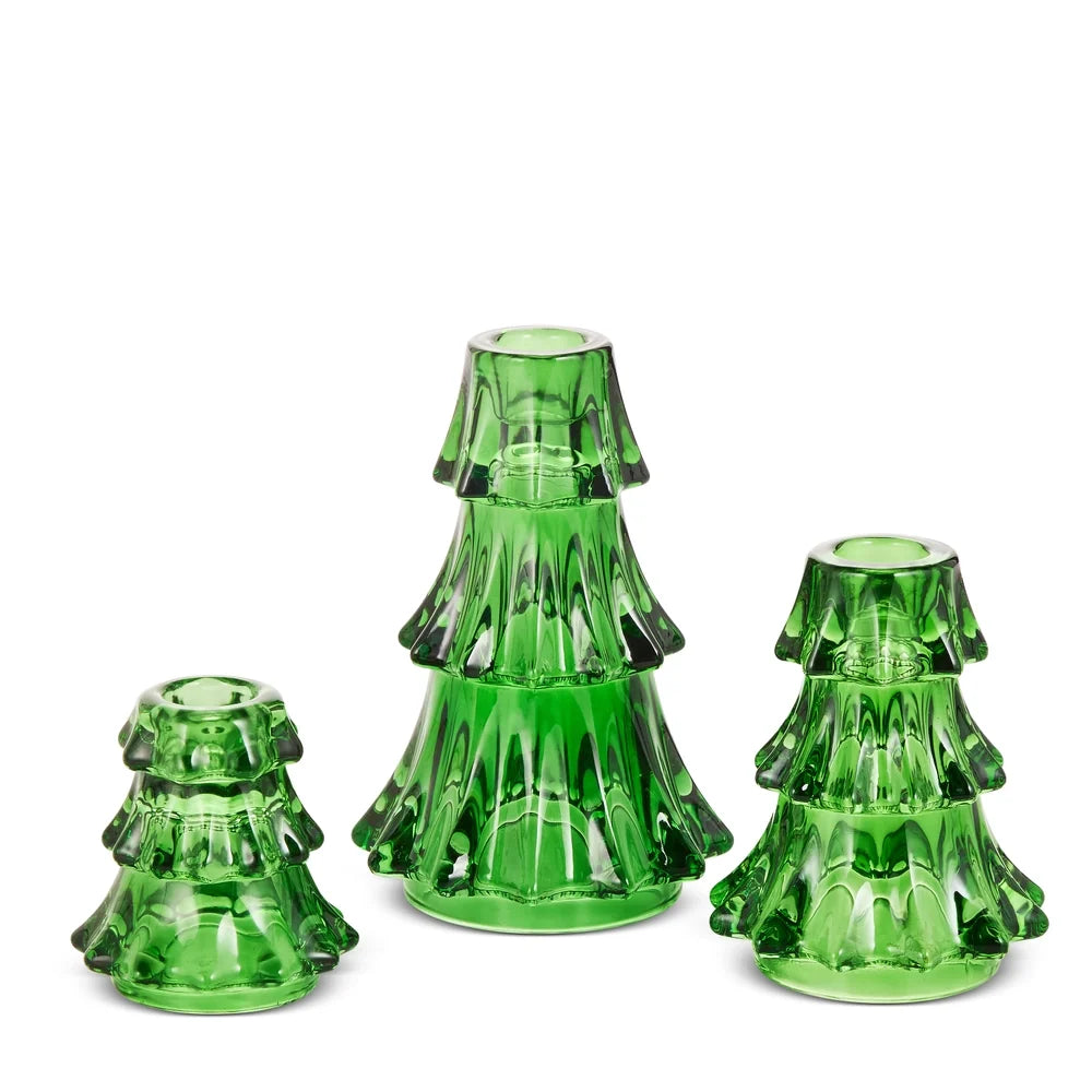 5.75" Green Tree Candle Holders (LARGE ONLY)
