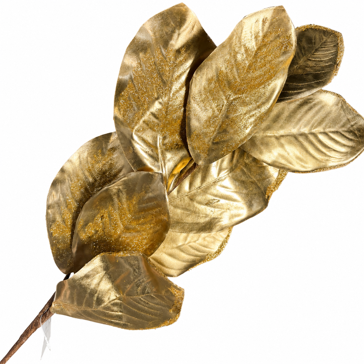 32" Gold Magnolia Leaf Spray