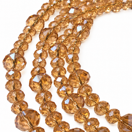6' Crystal glass and gold garland