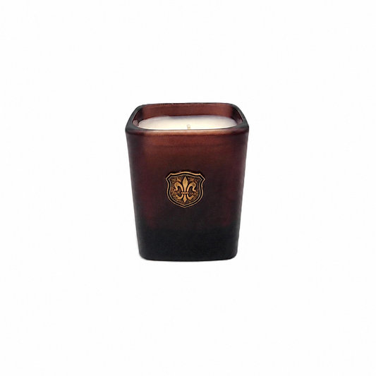 Tweed 9 oz Brown Square Candle
