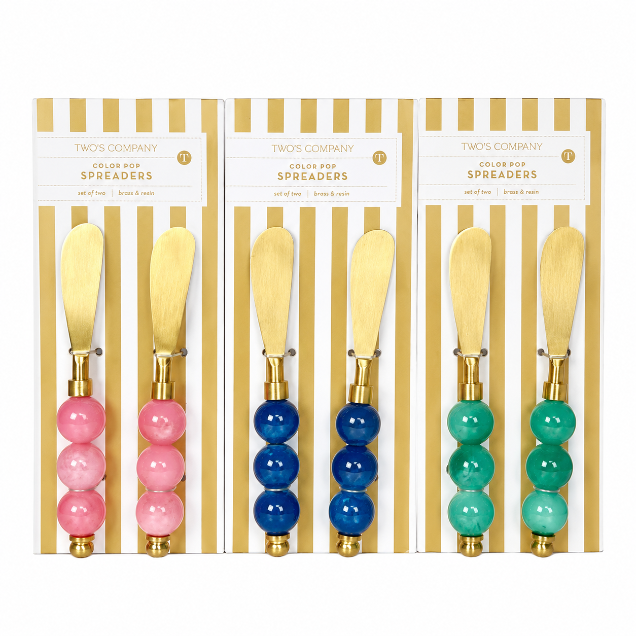 S/2 COLOR POP SPREADERS ON GIFT CARD (BLUE ONLY)