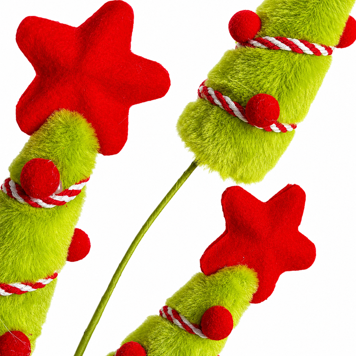 29.5" Grinch Green/Red Tree Stem