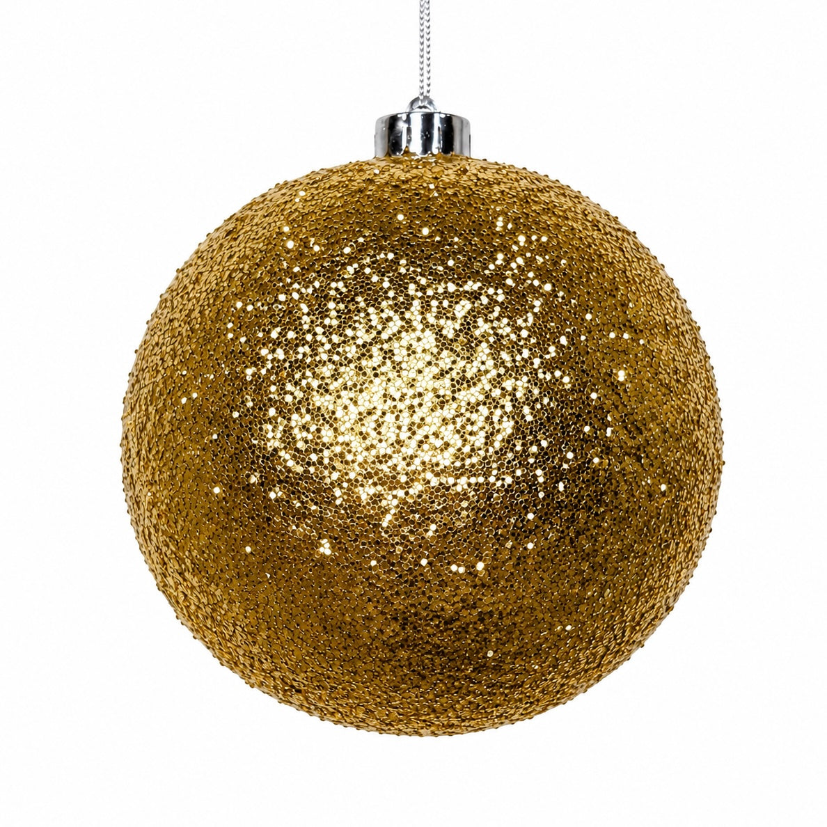 150mm Gold Glitter Ball Ornament