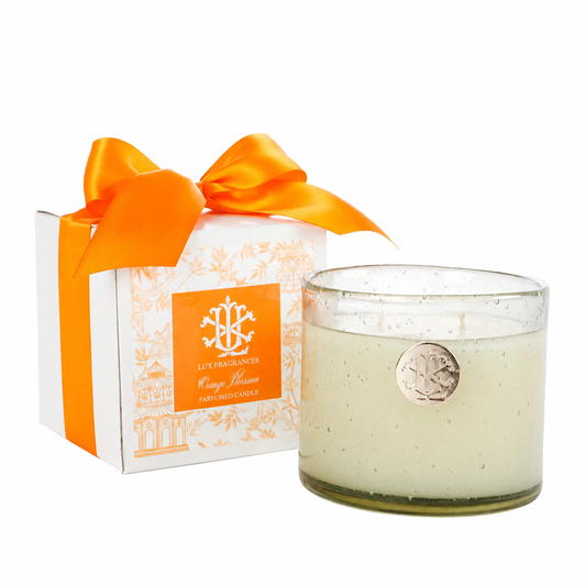 Orange Blossom 13 oz Candle in White Box with Bow